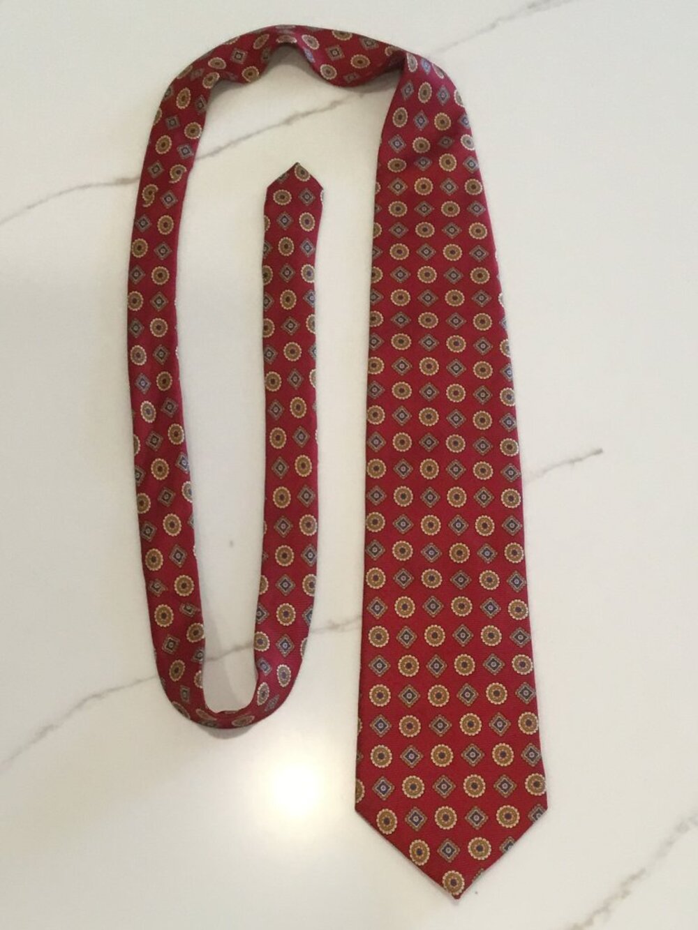 Vtg 90's GAP Premium Red Silk Tie Made in USA